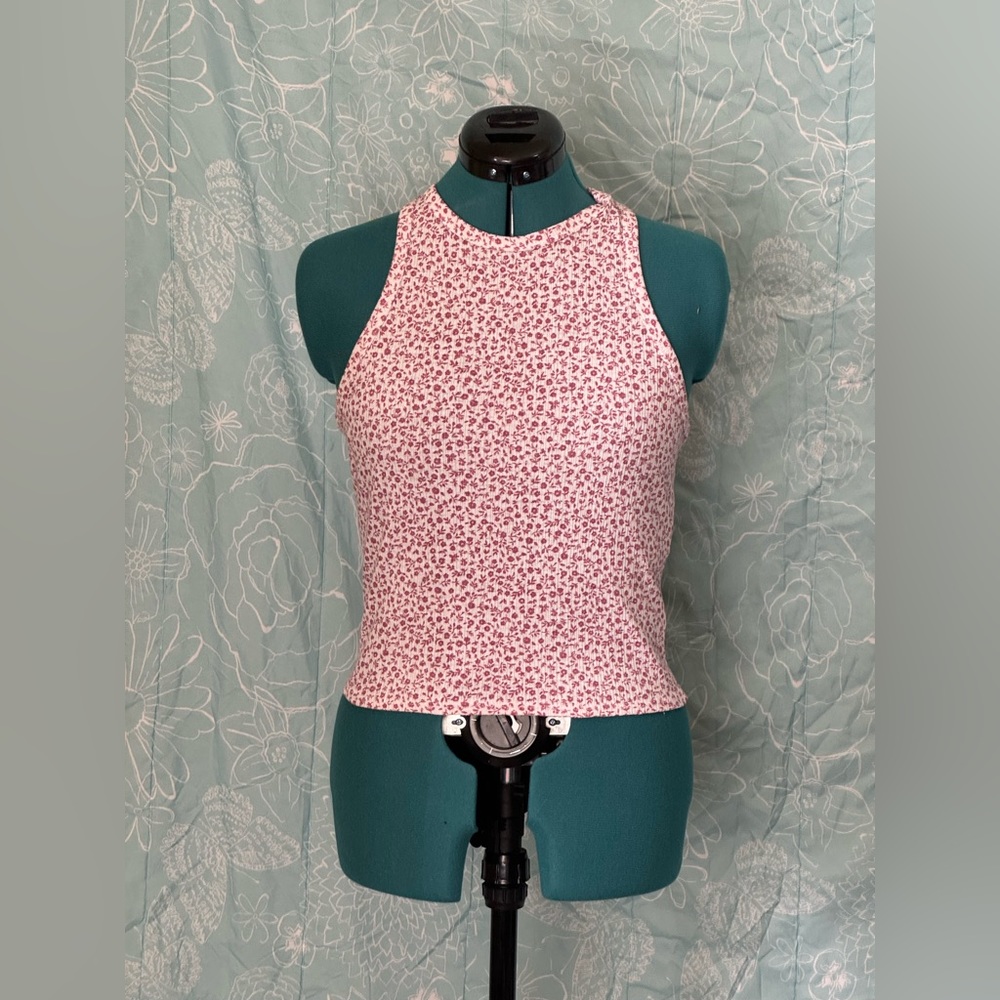 Floral Print Racerback Tank Top